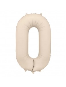 Balão Número 0 Bege